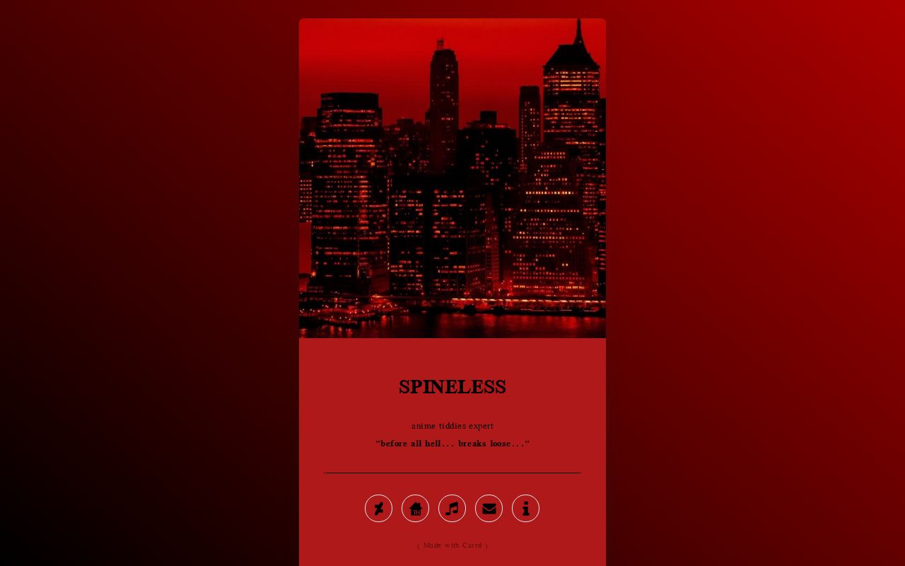 Carrd profile picture for @spineless